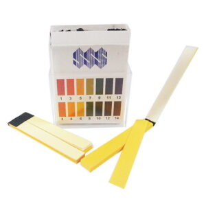 กระดาษพี เอช 200 แผ่น ในกล่องพลาสติก (pH Paper 1-14 (Strips, 200 pcs)) ยี่ห้อ SSS