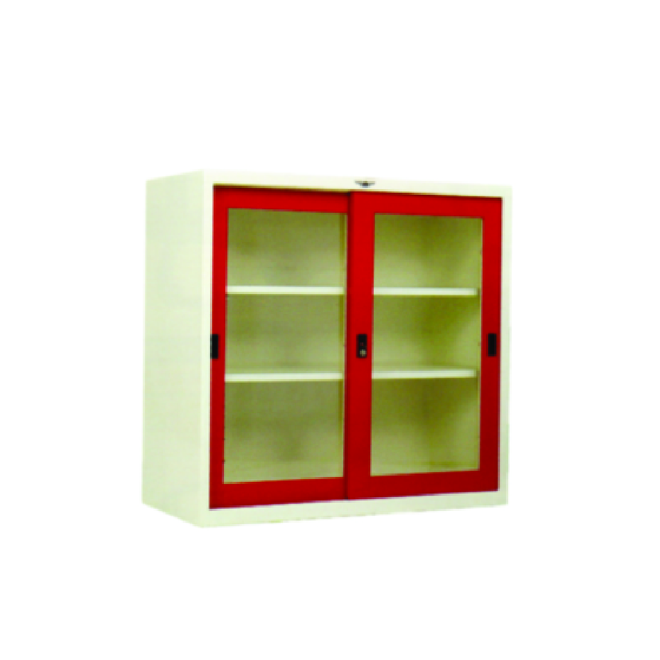 ตู้เก็บสื่อแบบบานกระจก