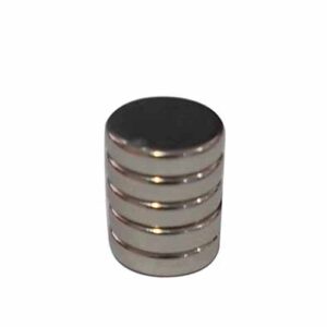 แม่เหล็ก Ferrite กลมแบนแรงสูง 12x3 มม. (5 ชิ้น/ชุด)